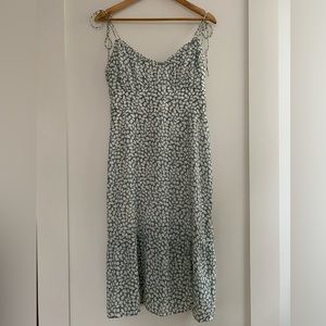 Abercrombie Mint Floral Dress with Slit
